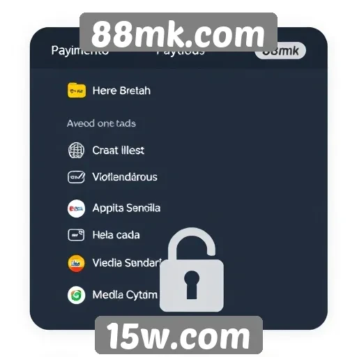 Métodos de pagamento disponíveis em 88mk.com